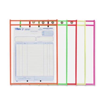 C-LINE PRODUCTS C-Line CLI43913 Shop Ticket Holder; 9 in. x 12 in. ;Metal Eyelet; Neon Green CLI43913